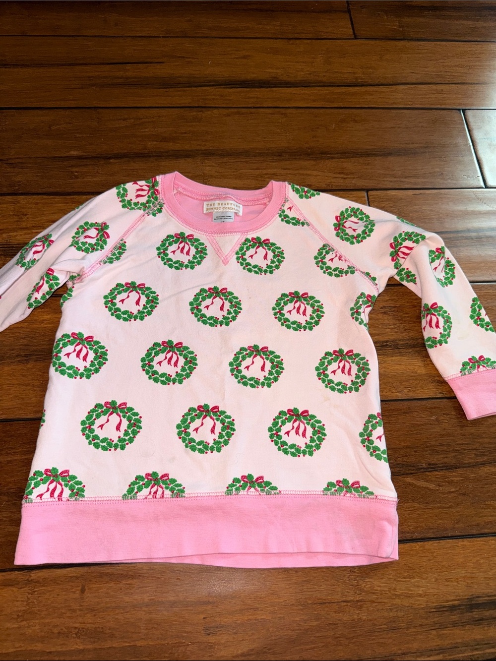 Beaufort bonnet Pink Wreath-Print Kids thermal